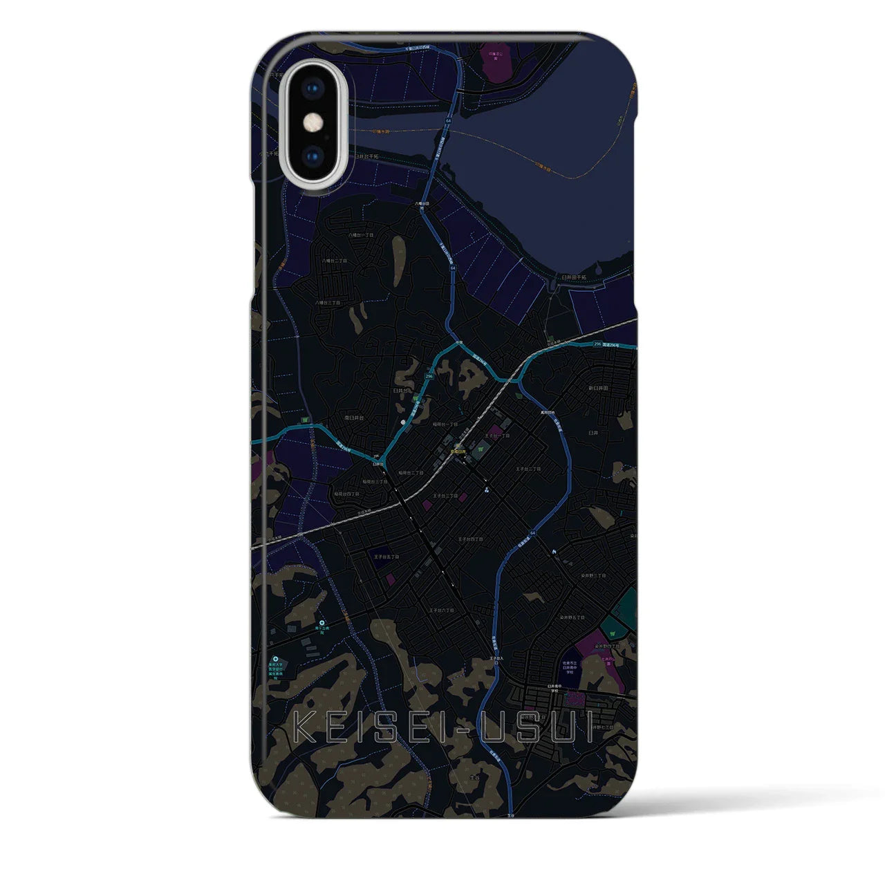 【京成臼井(千葉県)】地図柄iPhoneケース(バックカバータイプ)