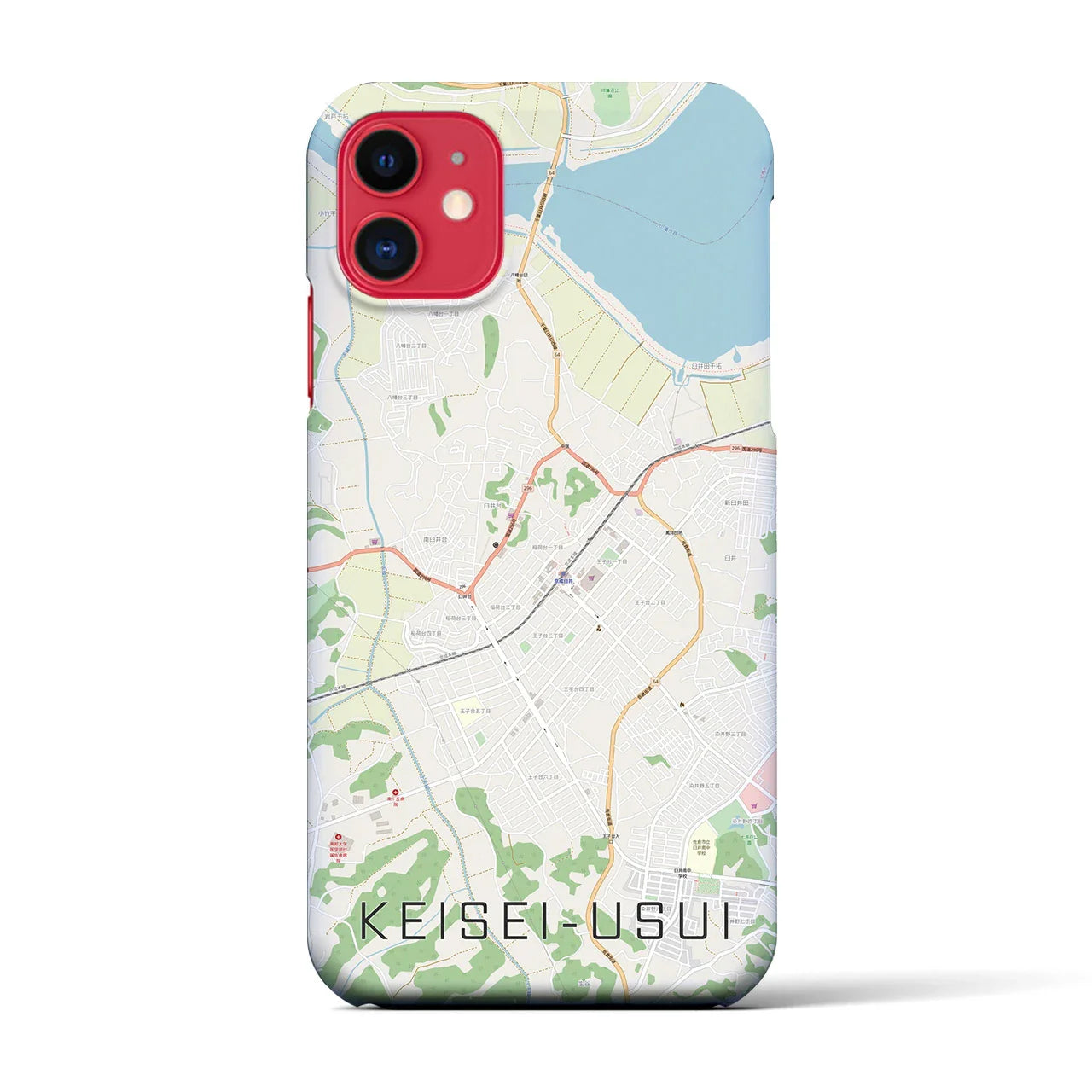 【京成臼井(千葉県)】地図柄iPhoneケース(バックカバータイプ)