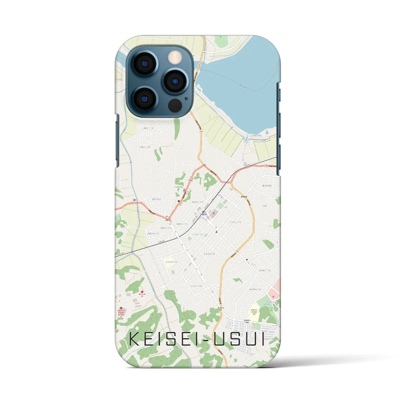 【京成臼井(千葉県)】地図柄iPhoneケース(バックカバータイプ)
