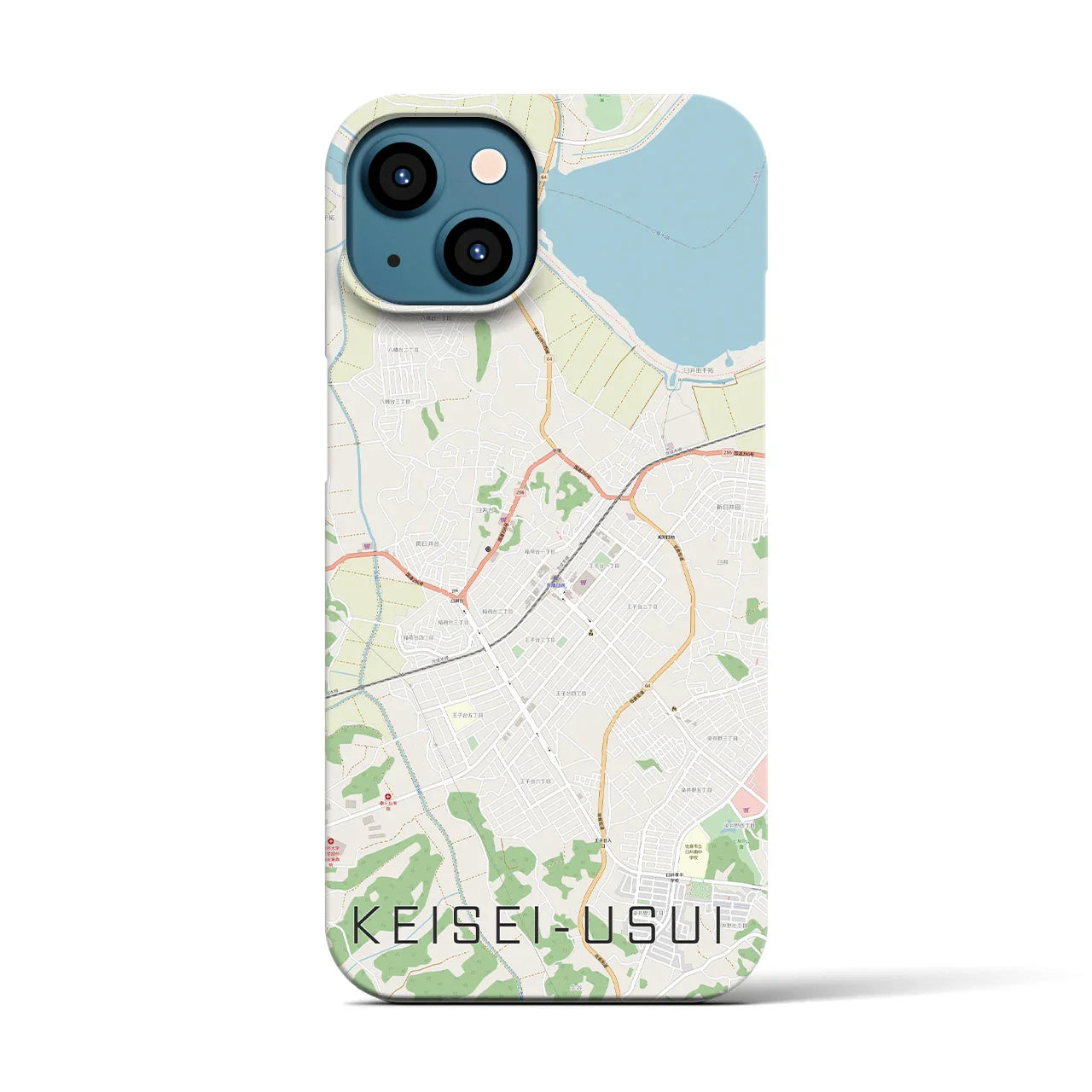 【京成臼井(千葉県)】地図柄iPhoneケース(バックカバータイプ)