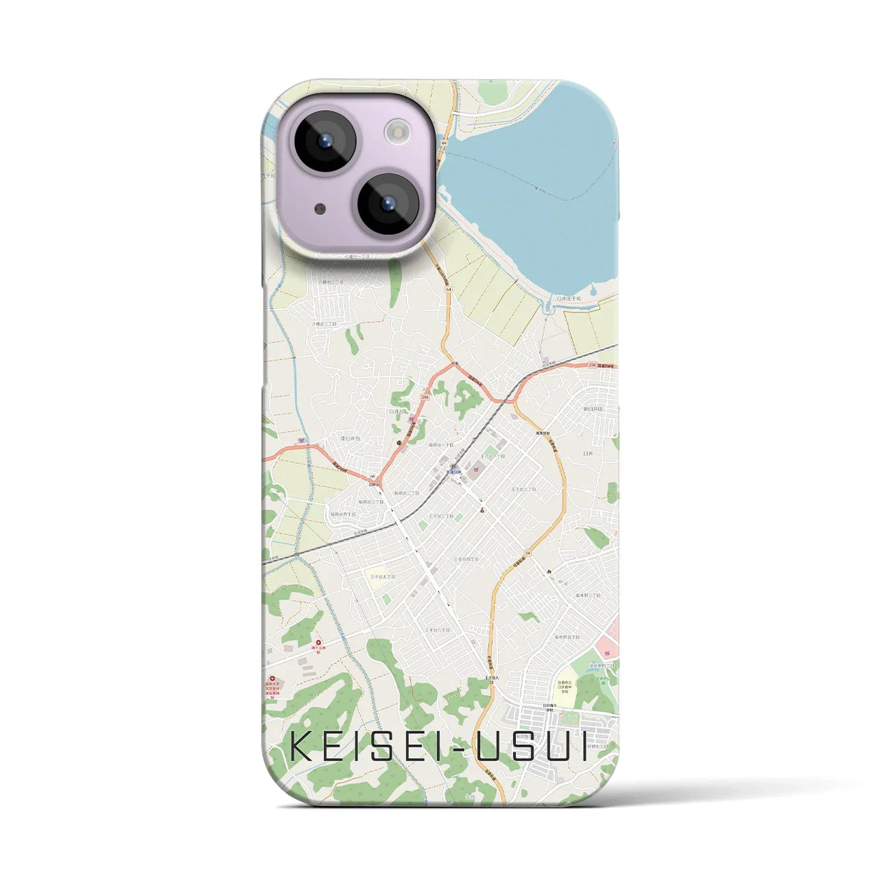 【京成臼井(千葉県)】地図柄iPhoneケース(バックカバータイプ)