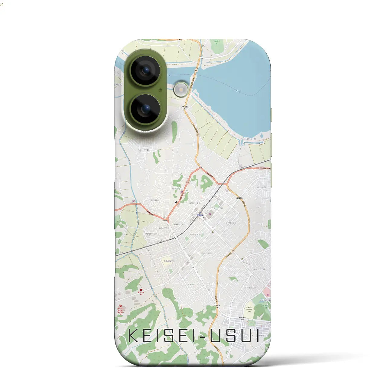 【京成臼井(千葉県)】地図柄iPhoneケース(バックカバータイプ)