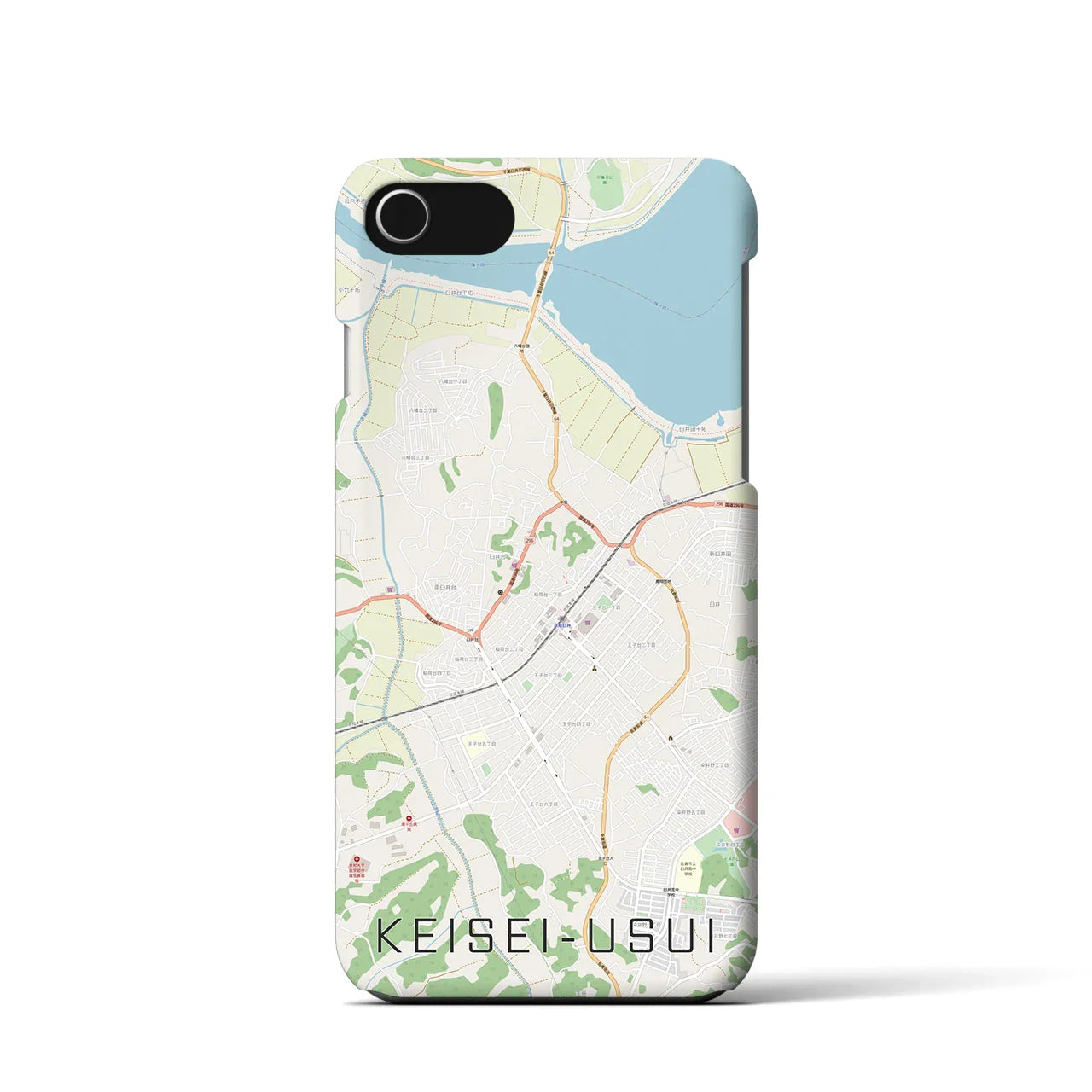 【京成臼井(千葉県)】地図柄iPhoneケース(バックカバータイプ)