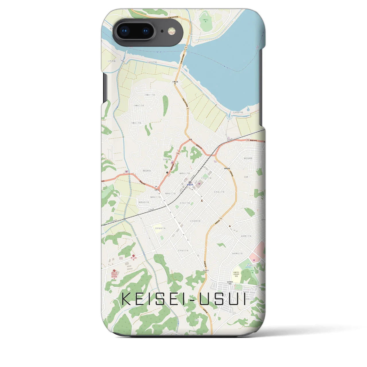 【京成臼井(千葉県)】地図柄iPhoneケース(バックカバータイプ)