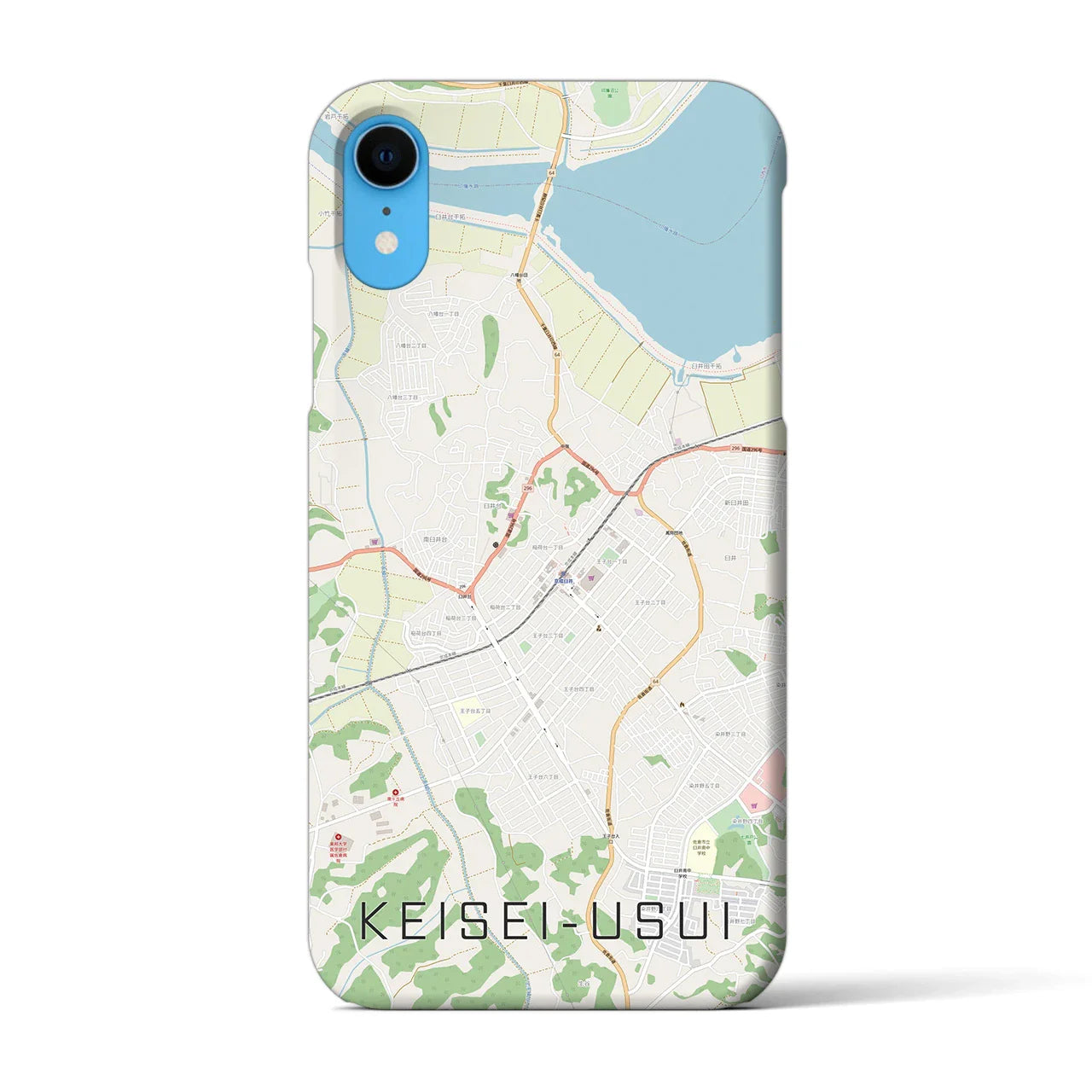 【京成臼井(千葉県)】地図柄iPhoneケース(バックカバータイプ)