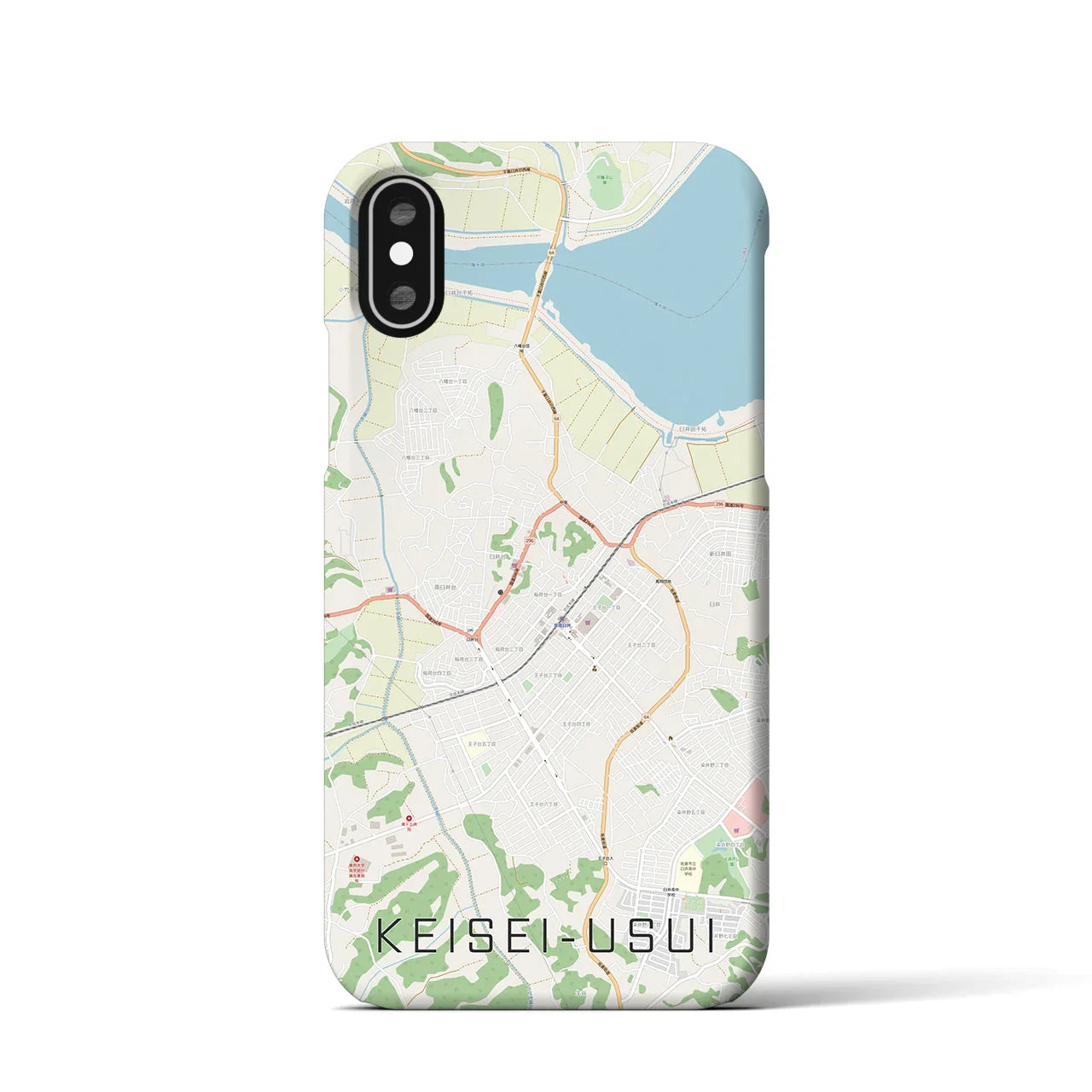 【京成臼井(千葉県)】地図柄iPhoneケース(バックカバータイプ)