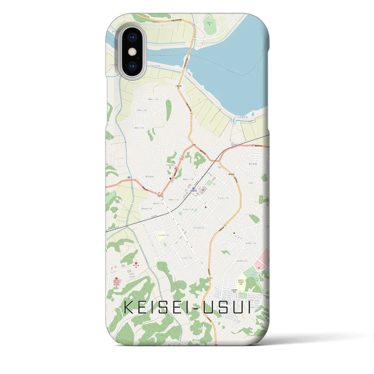 【京成臼井(千葉県)】地図柄iPhoneケース(バックカバータイプ)