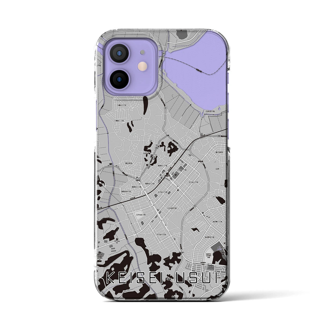 【京成臼井(千葉県)】地図柄iPhoneケース(クリアタイプ)
