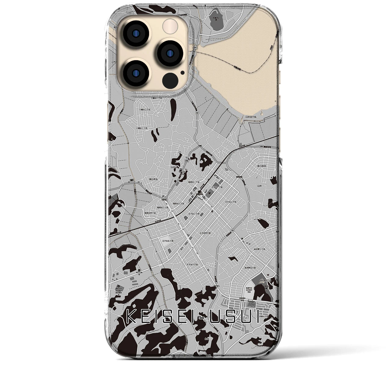 【京成臼井(千葉県)】地図柄iPhoneケース(クリアタイプ)