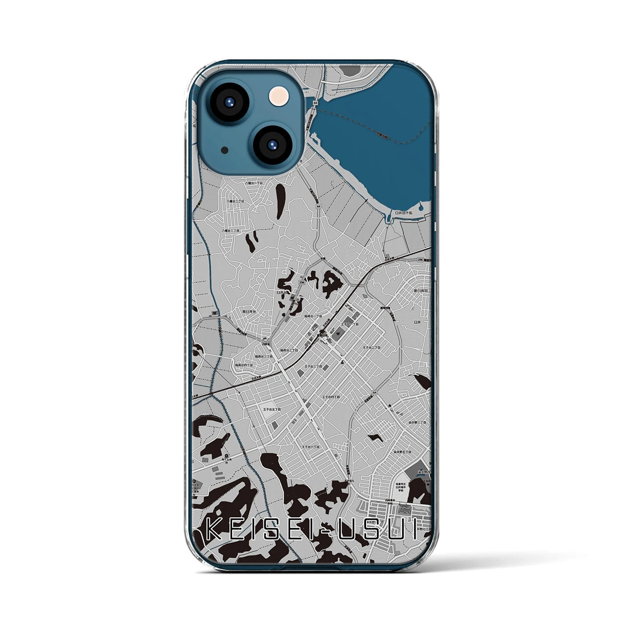 【京成臼井(千葉県)】地図柄iPhoneケース(クリアタイプ)