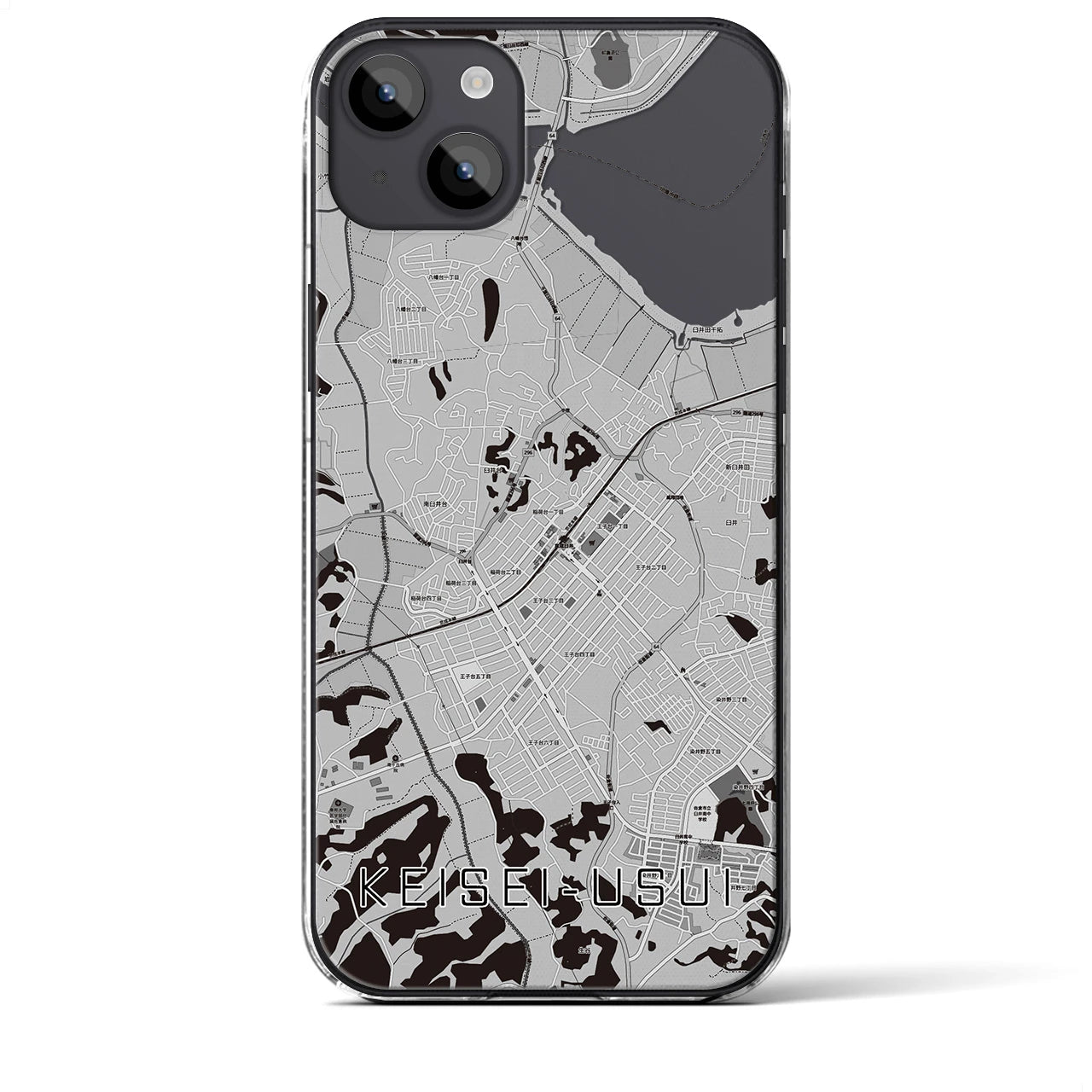 【京成臼井(千葉県)】地図柄iPhoneケース(クリアタイプ)