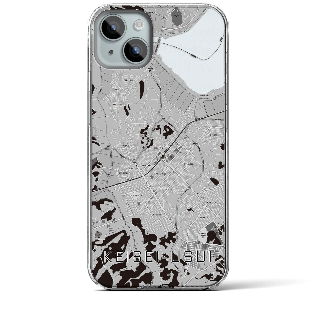 【京成臼井(千葉県)】地図柄iPhoneケース(クリアタイプ)