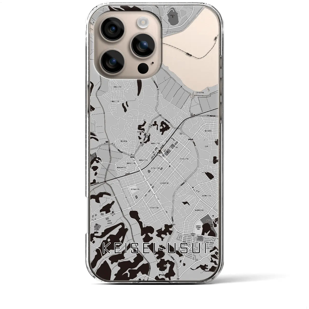 【京成臼井(千葉県)】地図柄iPhoneケース(クリアタイプ)