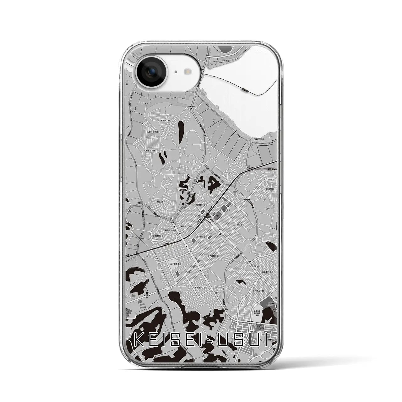 【京成臼井(千葉県)】地図柄iPhoneケース(クリアタイプ)