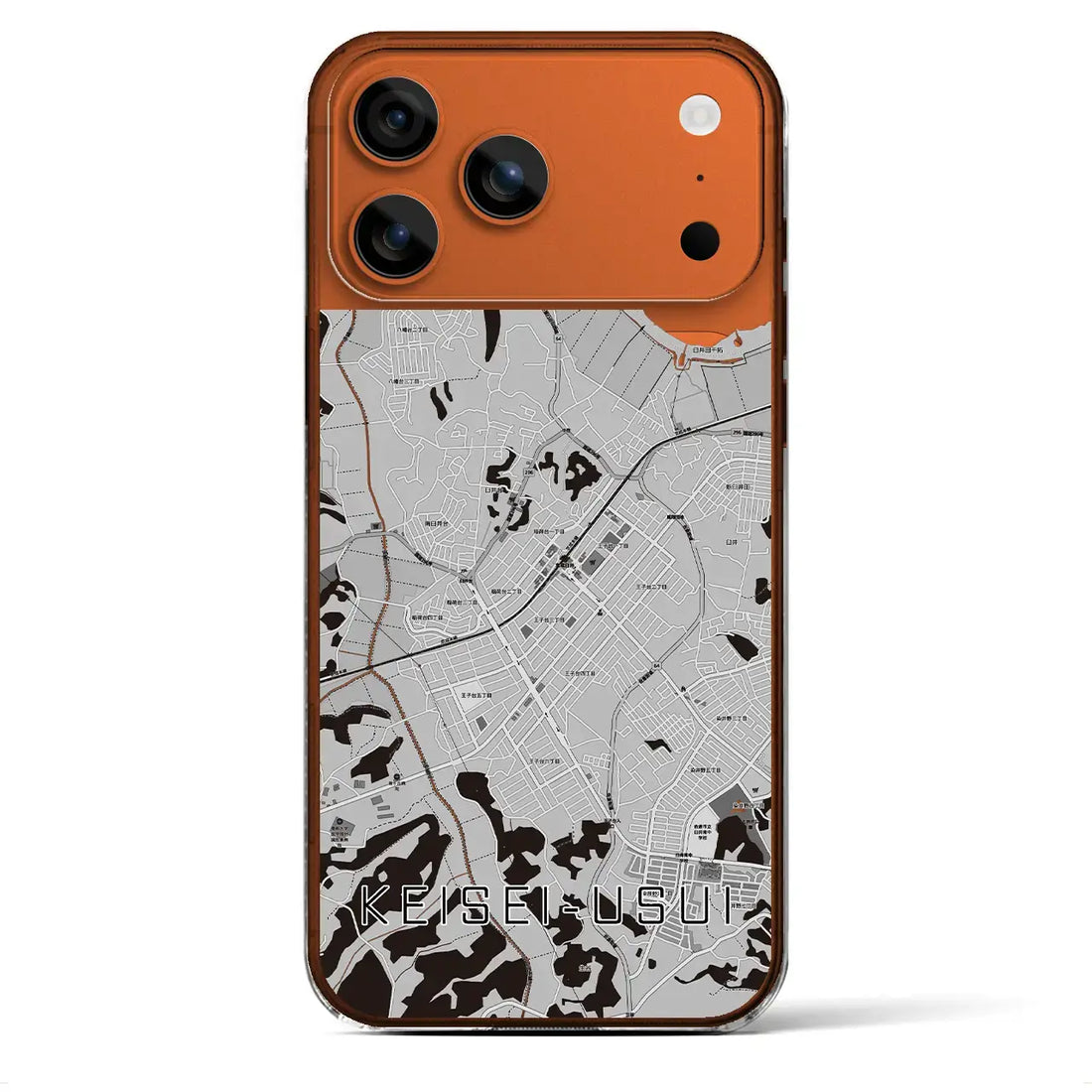 【京成臼井(千葉県)】地図柄iPhoneケース(クリアタイプ)