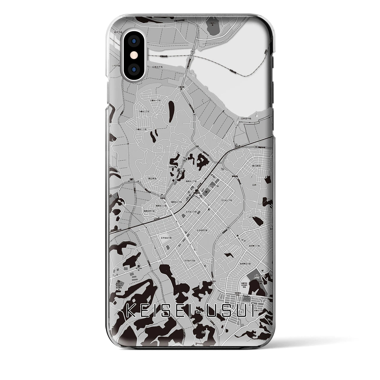 【京成臼井(千葉県)】地図柄iPhoneケース(クリアタイプ)