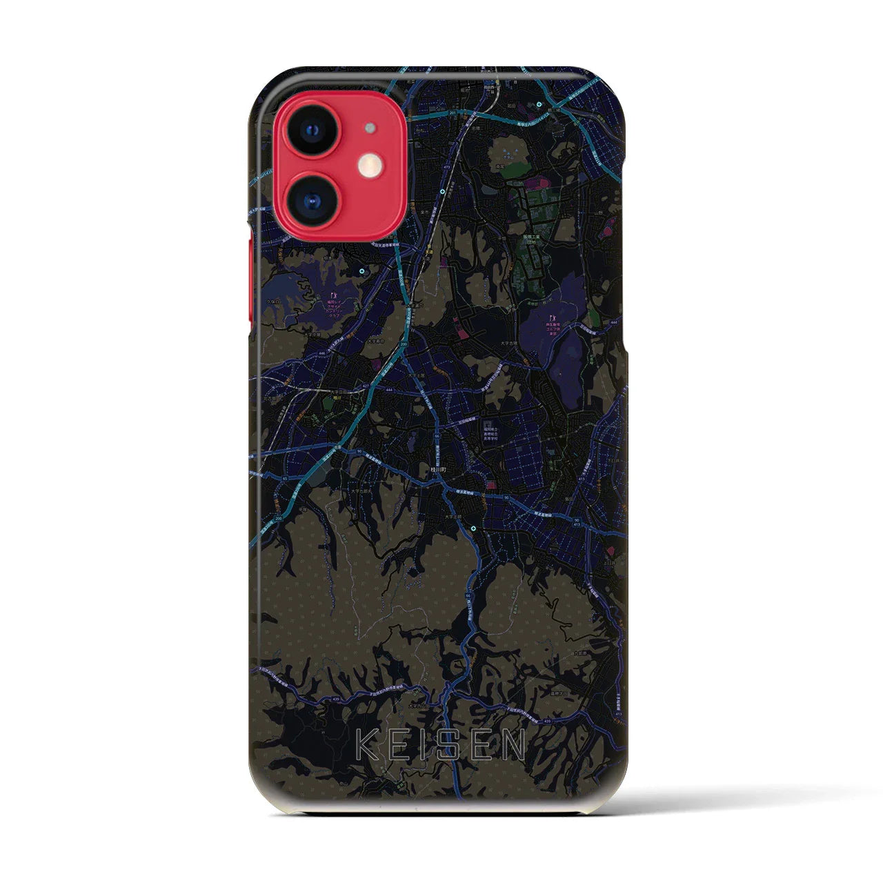 【桂川(福岡県)】地図柄iPhoneケース(バックカバータイプ)