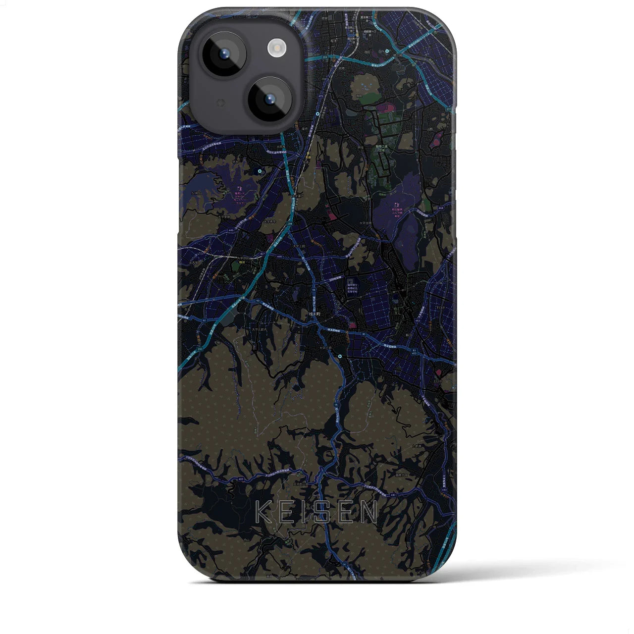 【桂川(福岡県)】地図柄iPhoneケース(バックカバータイプ)