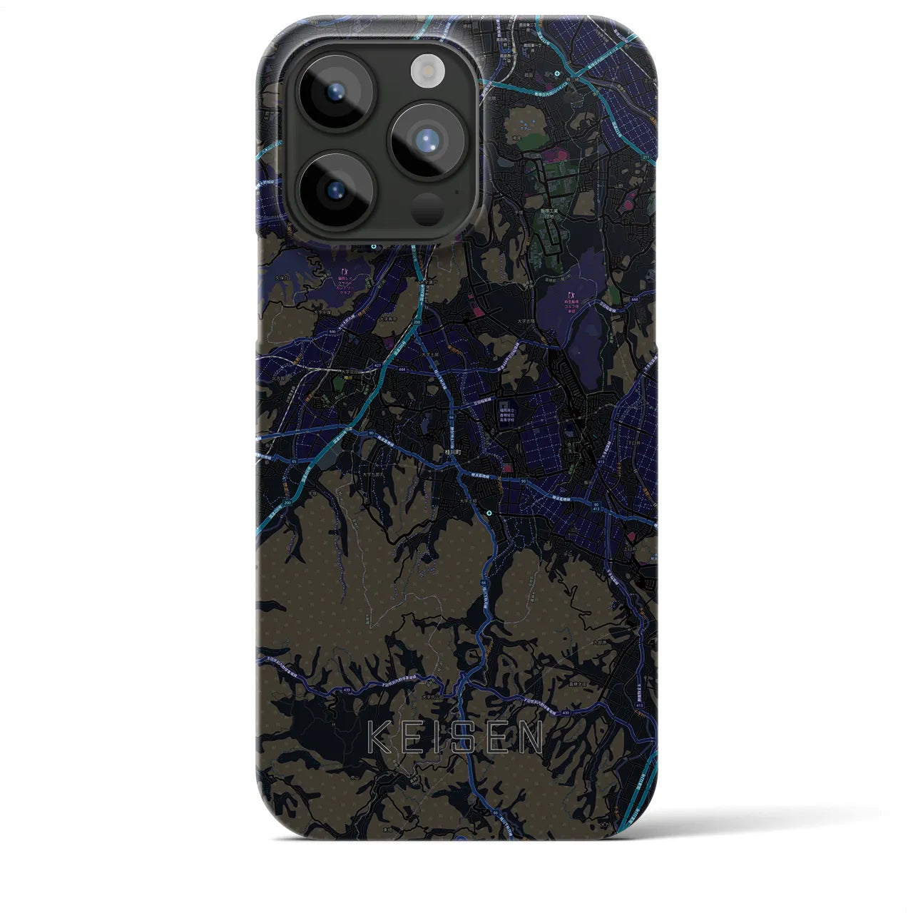 【桂川(福岡県)】地図柄iPhoneケース(バックカバータイプ)