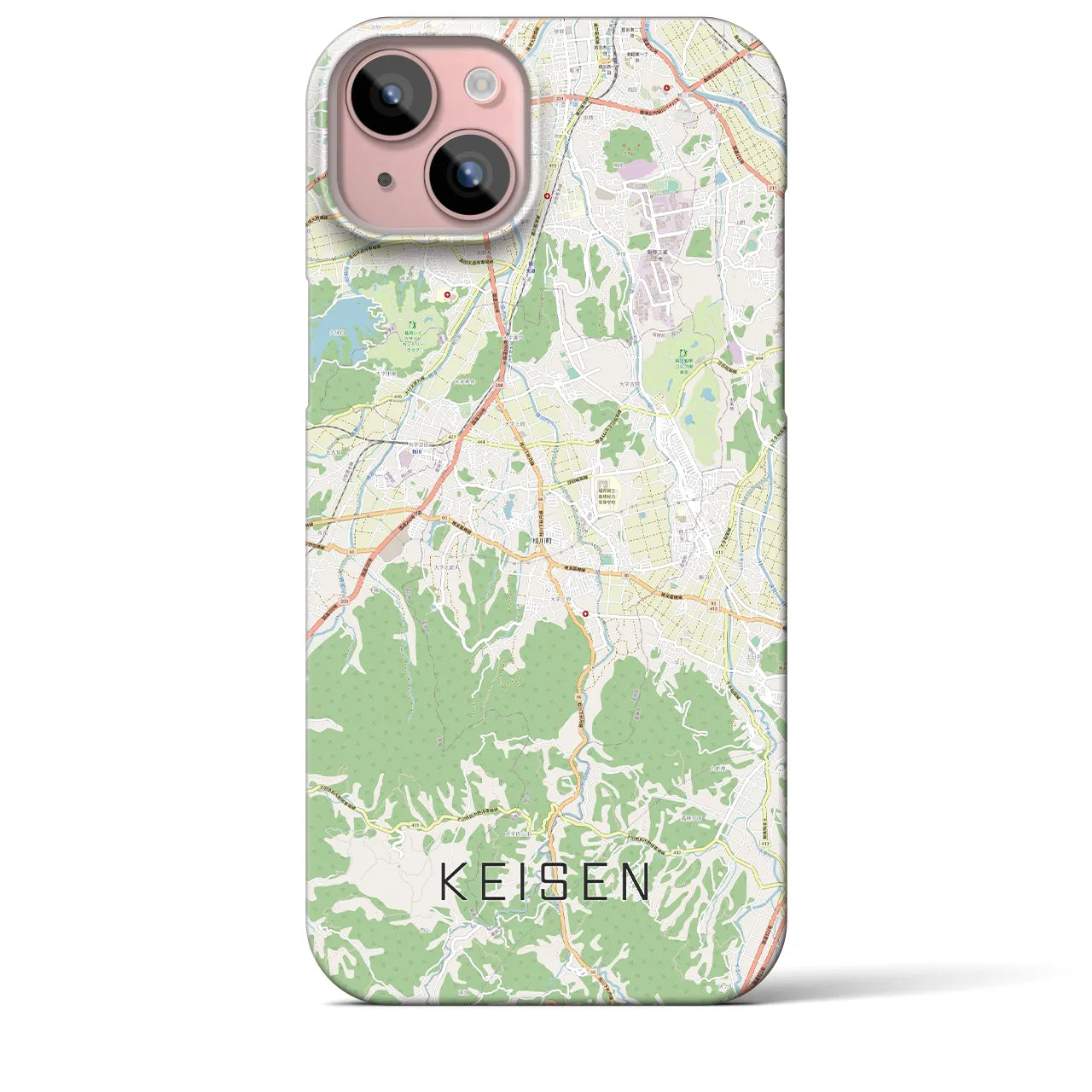 【桂川(福岡県)】地図柄iPhoneケース(バックカバータイプ)