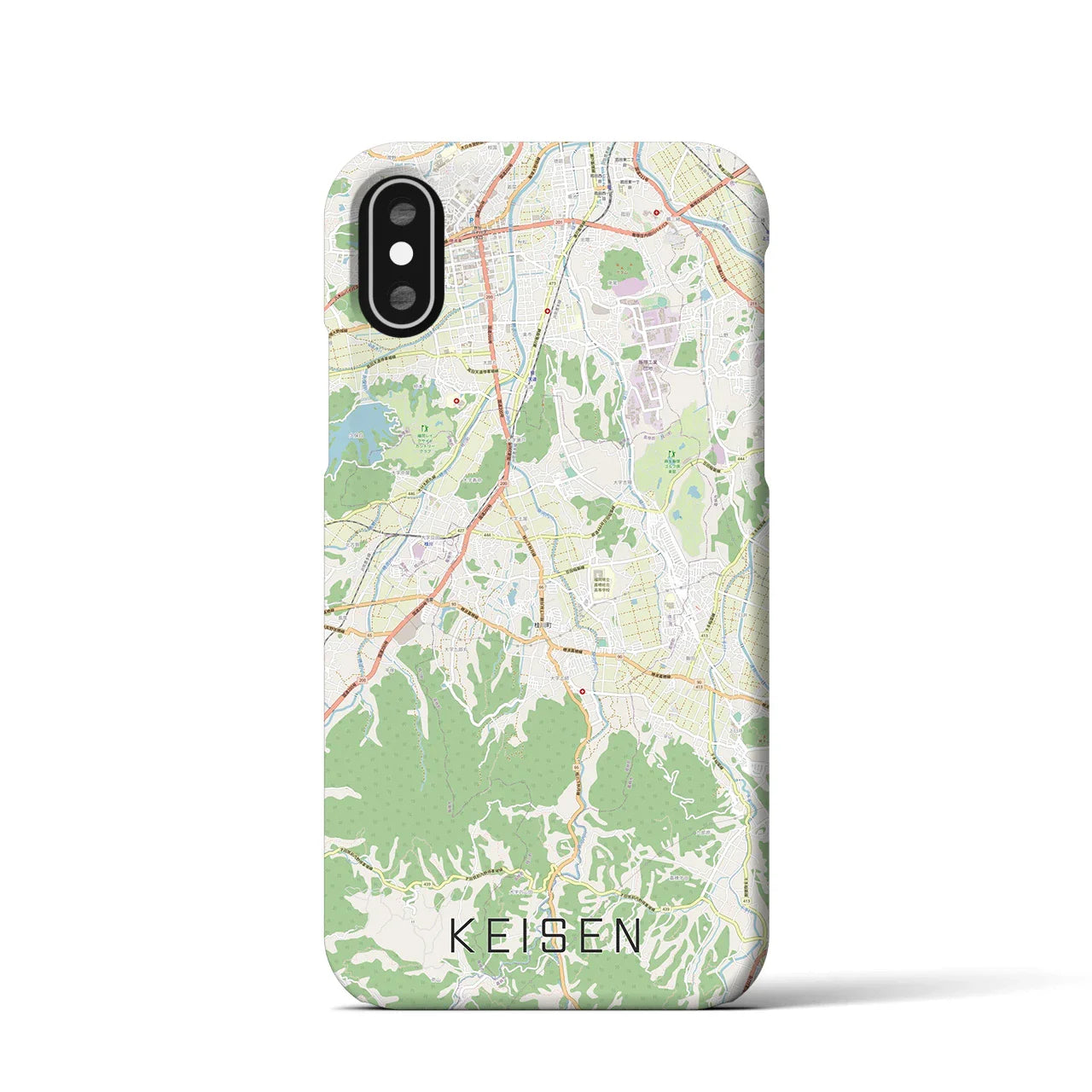 【桂川(福岡県)】地図柄iPhoneケース(バックカバータイプ)