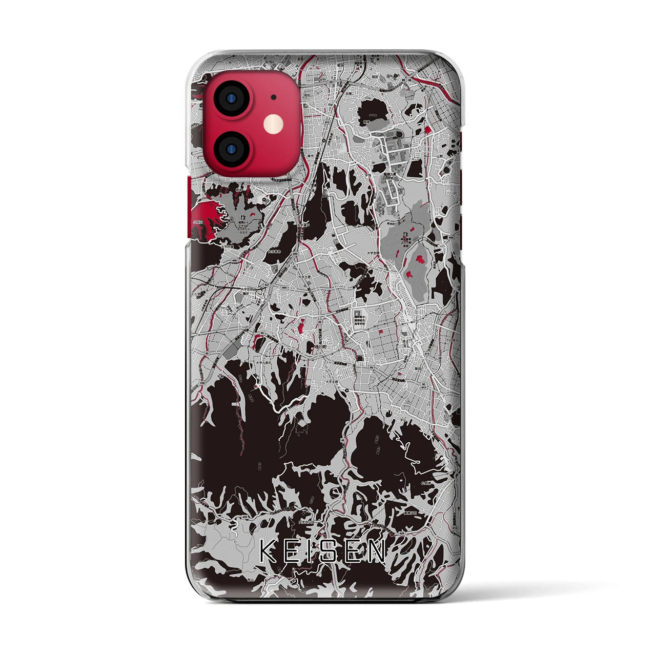 【桂川(福岡県)】地図柄iPhoneケース(クリアタイプ)