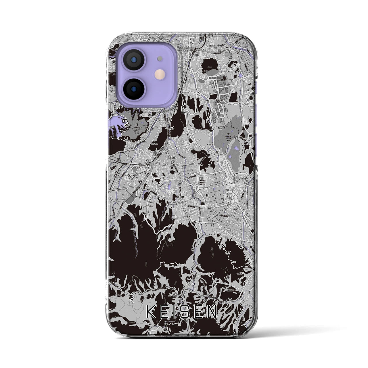 【桂川(福岡県)】地図柄iPhoneケース(クリアタイプ)