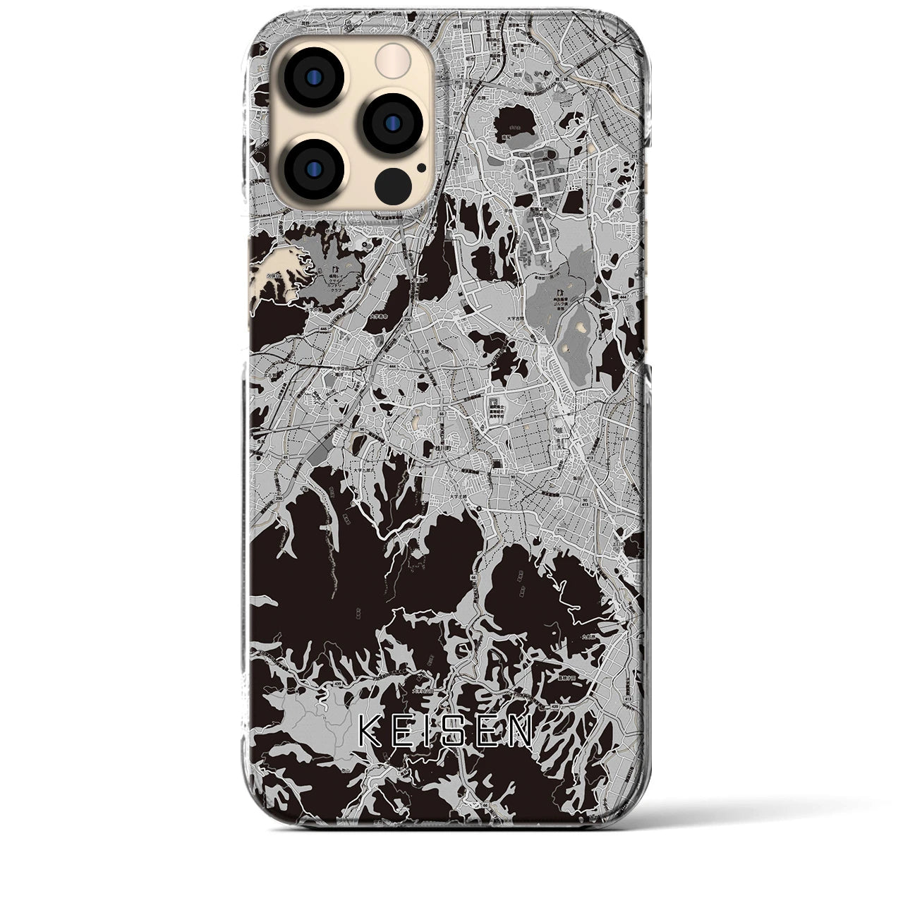 【桂川(福岡県)】地図柄iPhoneケース(クリアタイプ)