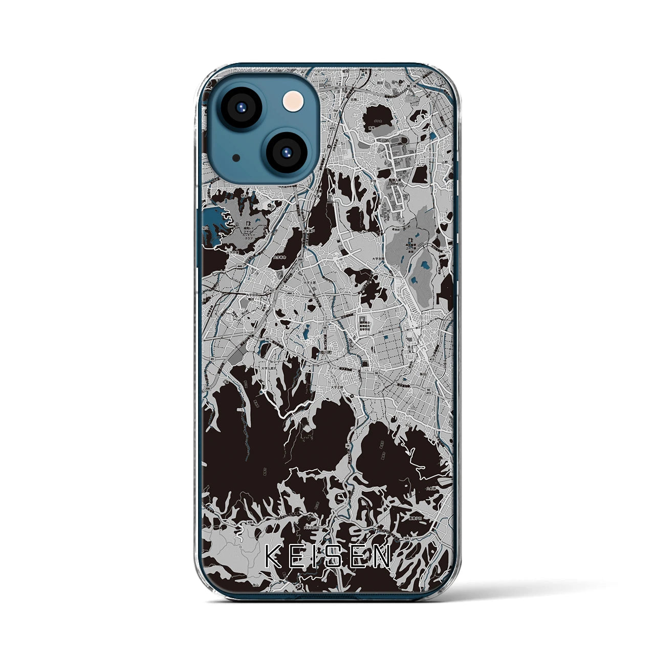 【桂川(福岡県)】地図柄iPhoneケース(クリアタイプ)