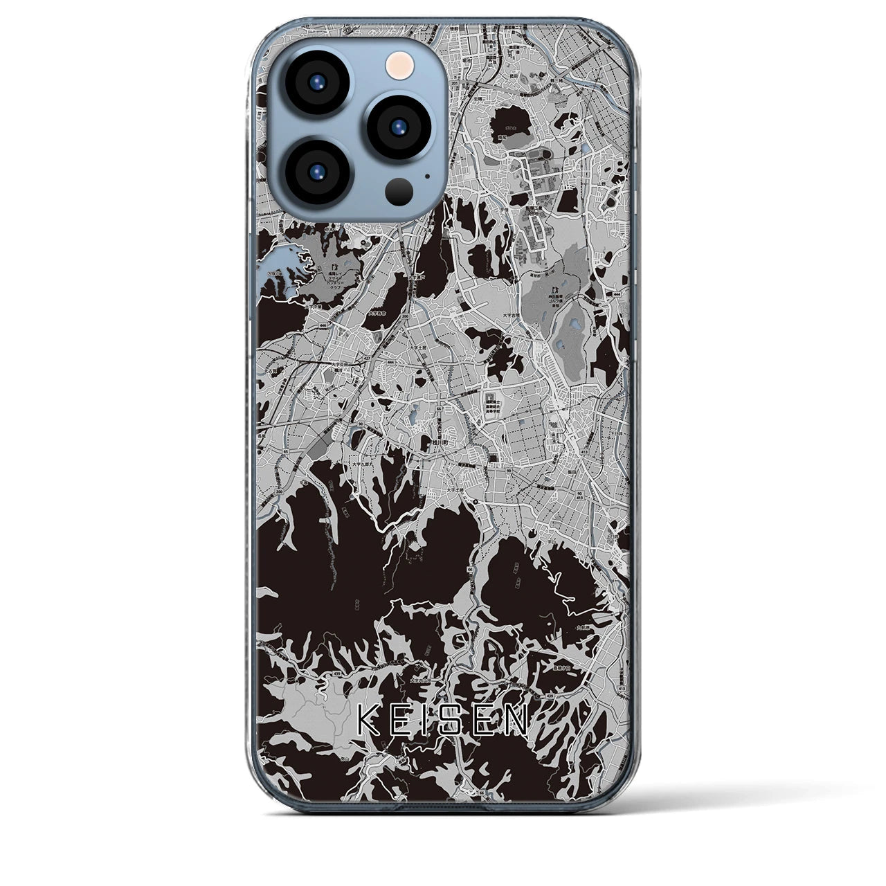 【桂川(福岡県)】地図柄iPhoneケース(クリアタイプ)