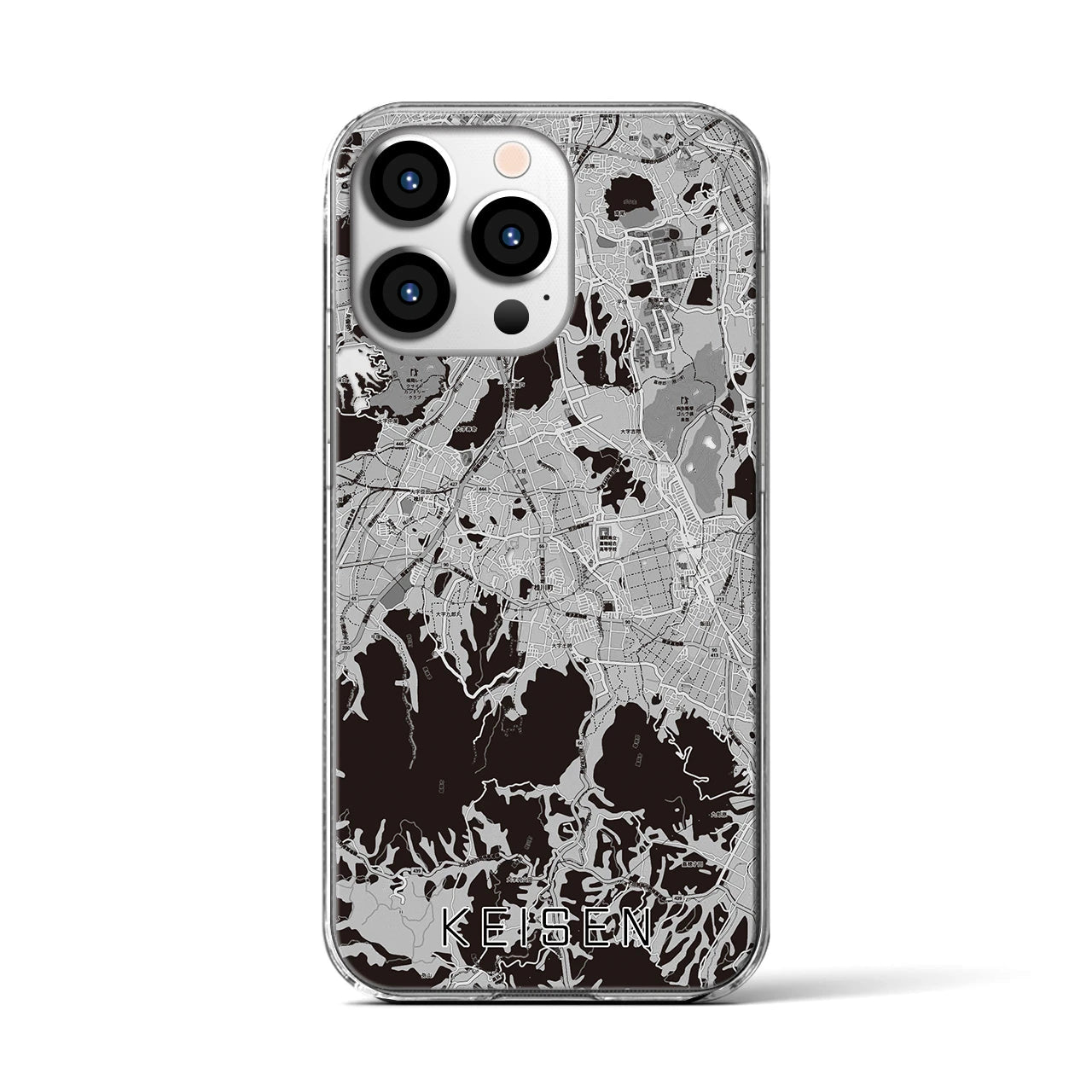 【桂川(福岡県)】地図柄iPhoneケース(クリアタイプ)