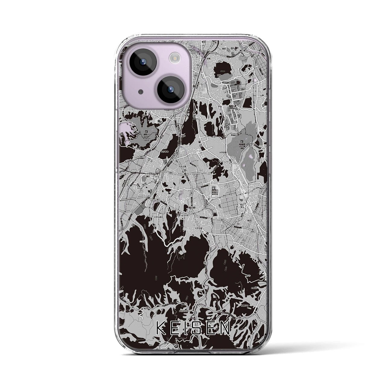 【桂川(福岡県)】地図柄iPhoneケース(クリアタイプ)