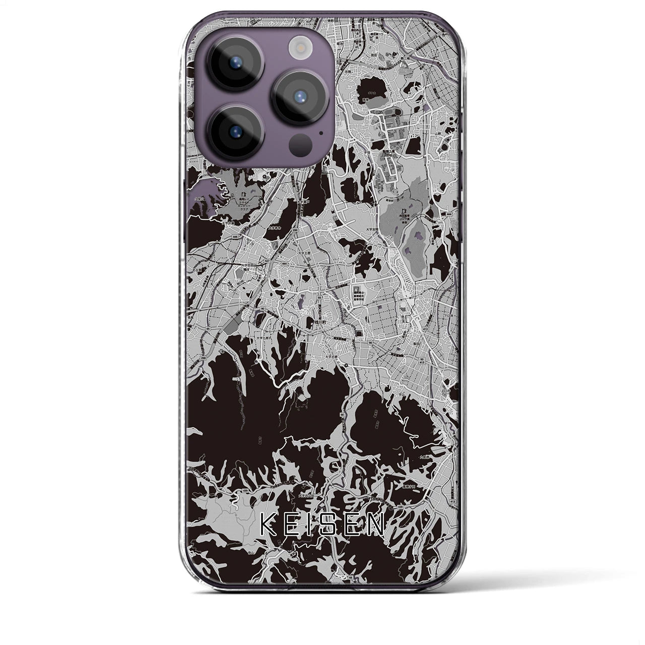 【桂川(福岡県)】地図柄iPhoneケース(クリアタイプ)