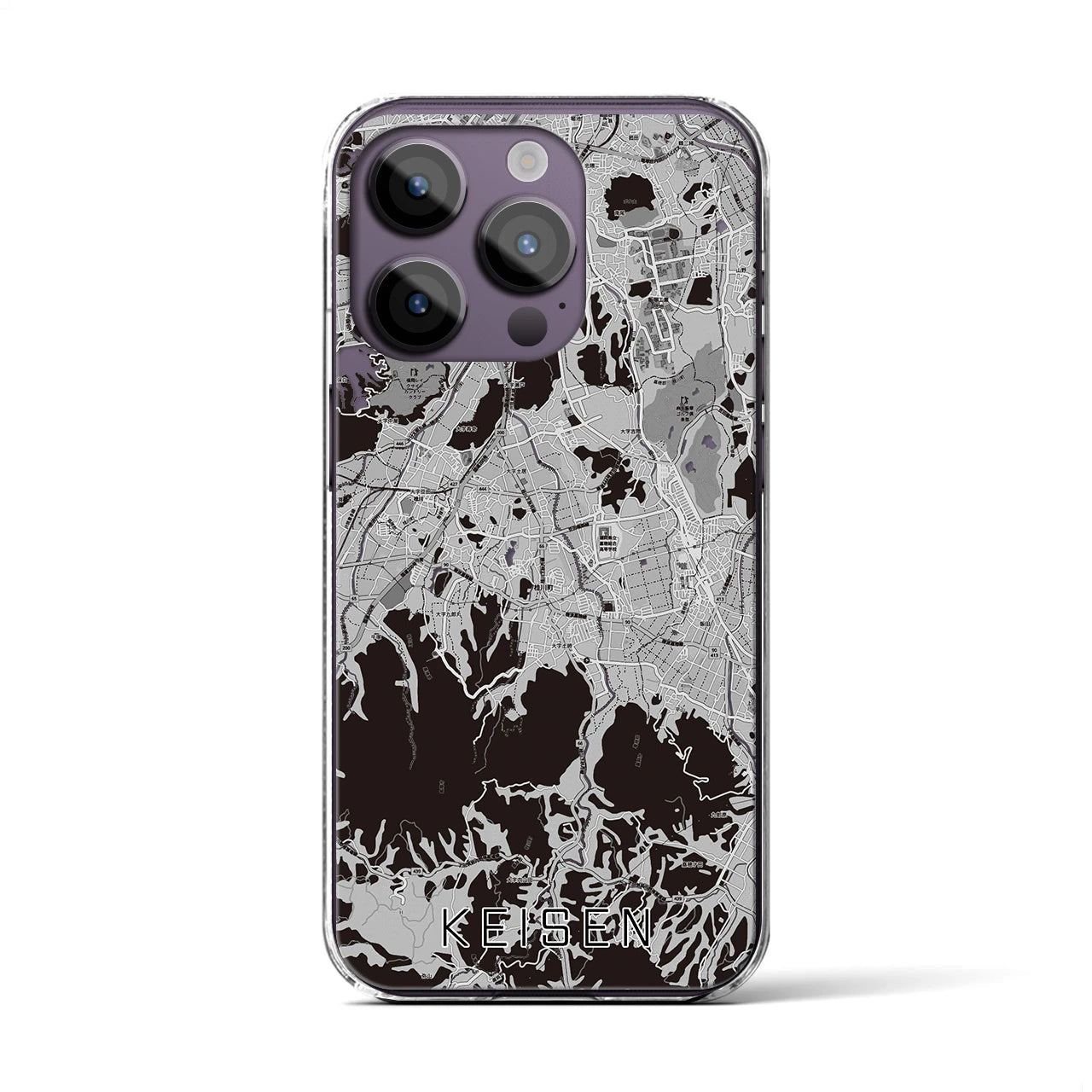 【桂川(福岡県)】地図柄iPhoneケース(クリアタイプ)