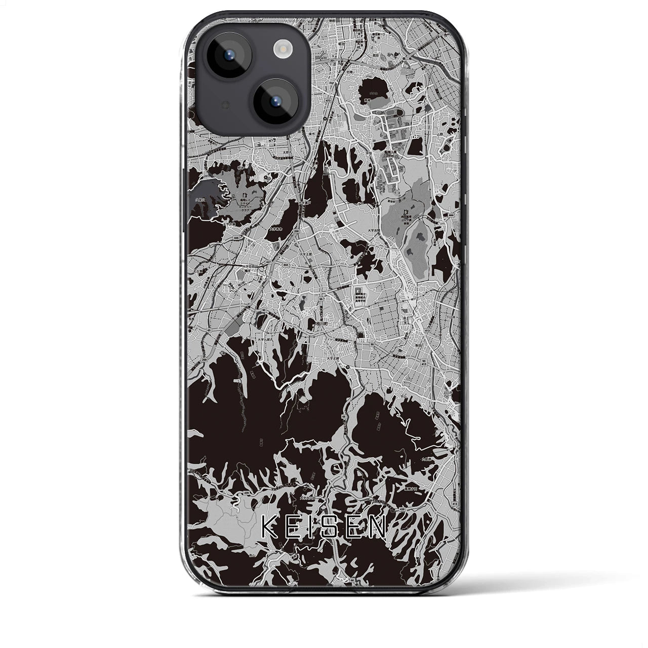 【桂川(福岡県)】地図柄iPhoneケース(クリアタイプ)