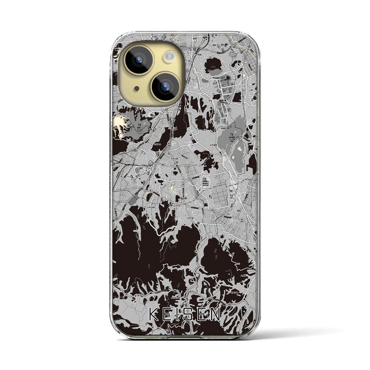 【桂川(福岡県)】地図柄iPhoneケース(クリアタイプ)