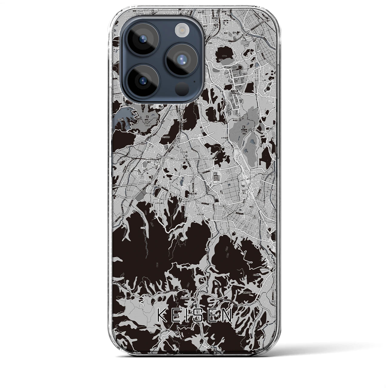 【桂川(福岡県)】地図柄iPhoneケース(クリアタイプ)