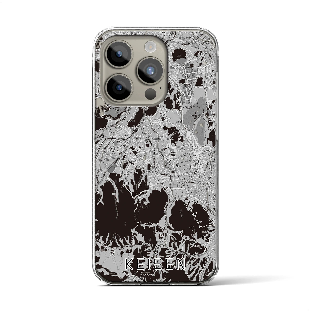 【桂川(福岡県)】地図柄iPhoneケース(クリアタイプ)