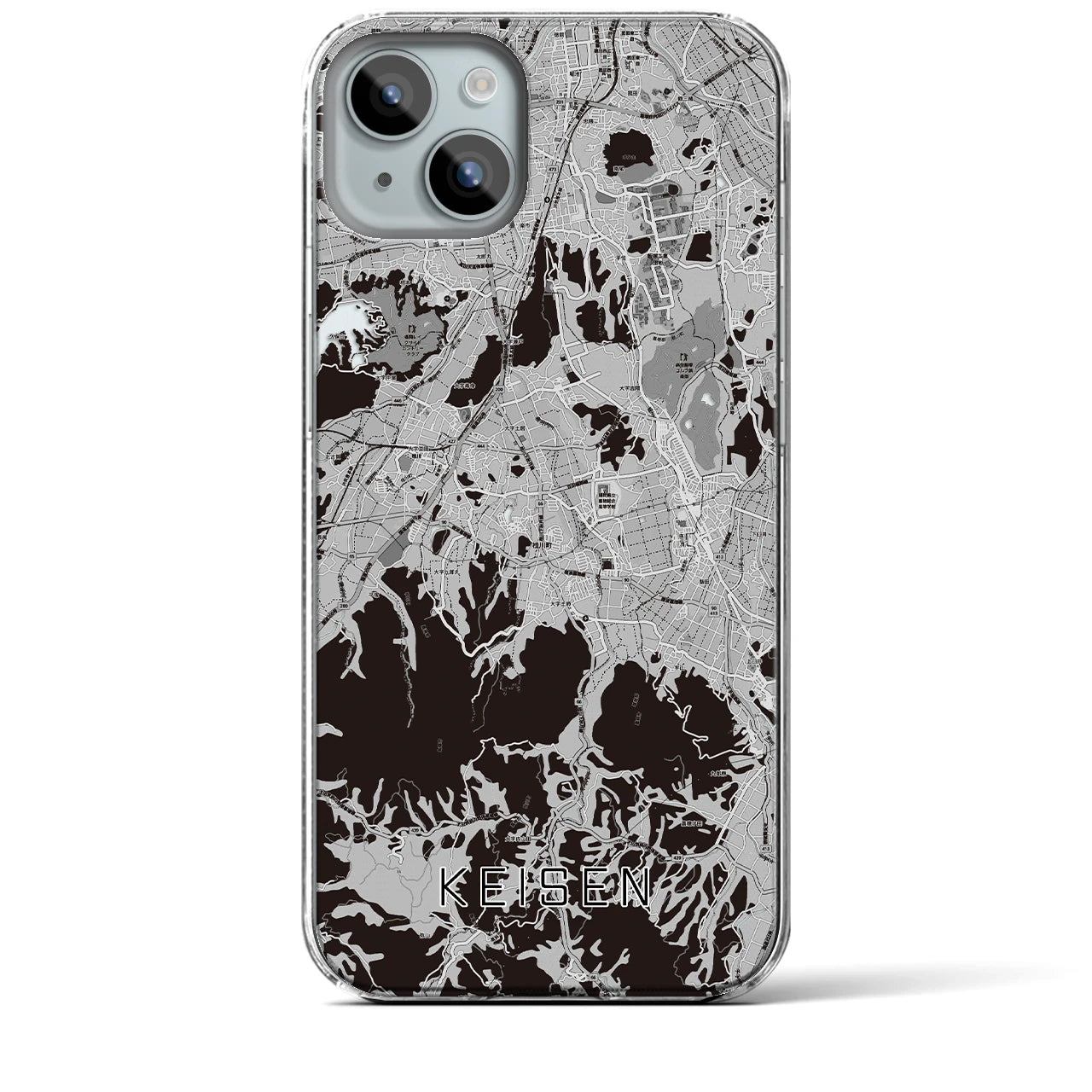 【桂川(福岡県)】地図柄iPhoneケース(クリアタイプ)