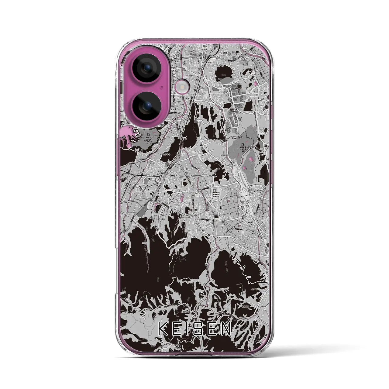 【桂川(福岡県)】地図柄iPhoneケース(クリアタイプ)