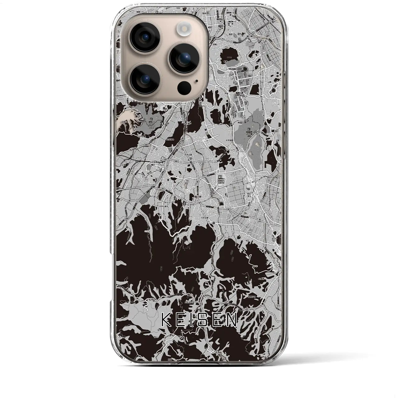 【桂川(福岡県)】地図柄iPhoneケース(クリアタイプ)