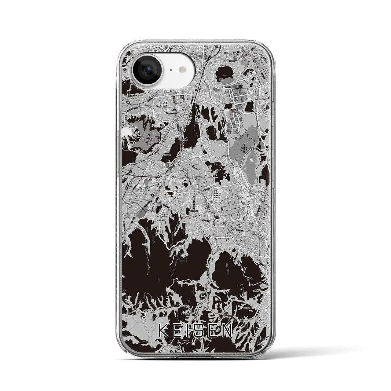 【桂川(福岡県)】地図柄iPhoneケース(クリアタイプ)