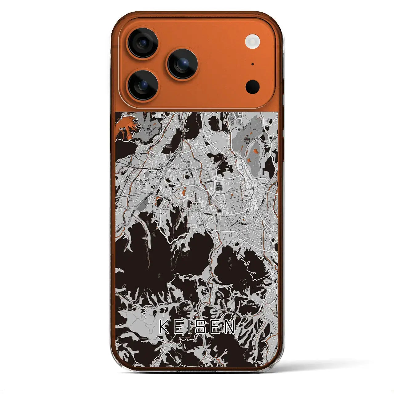 【桂川(福岡県)】地図柄iPhoneケース(クリアタイプ)