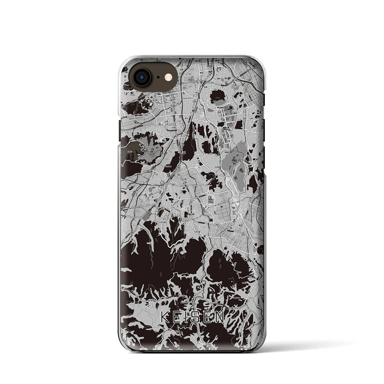 【桂川(福岡県)】地図柄iPhoneケース(クリアタイプ)