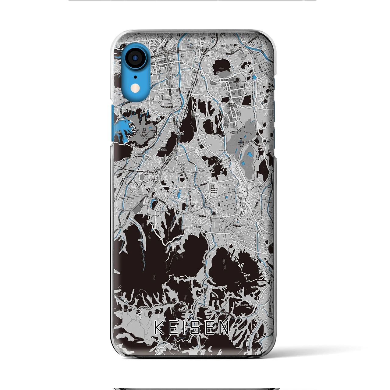 【桂川(福岡県)】地図柄iPhoneケース(クリアタイプ)