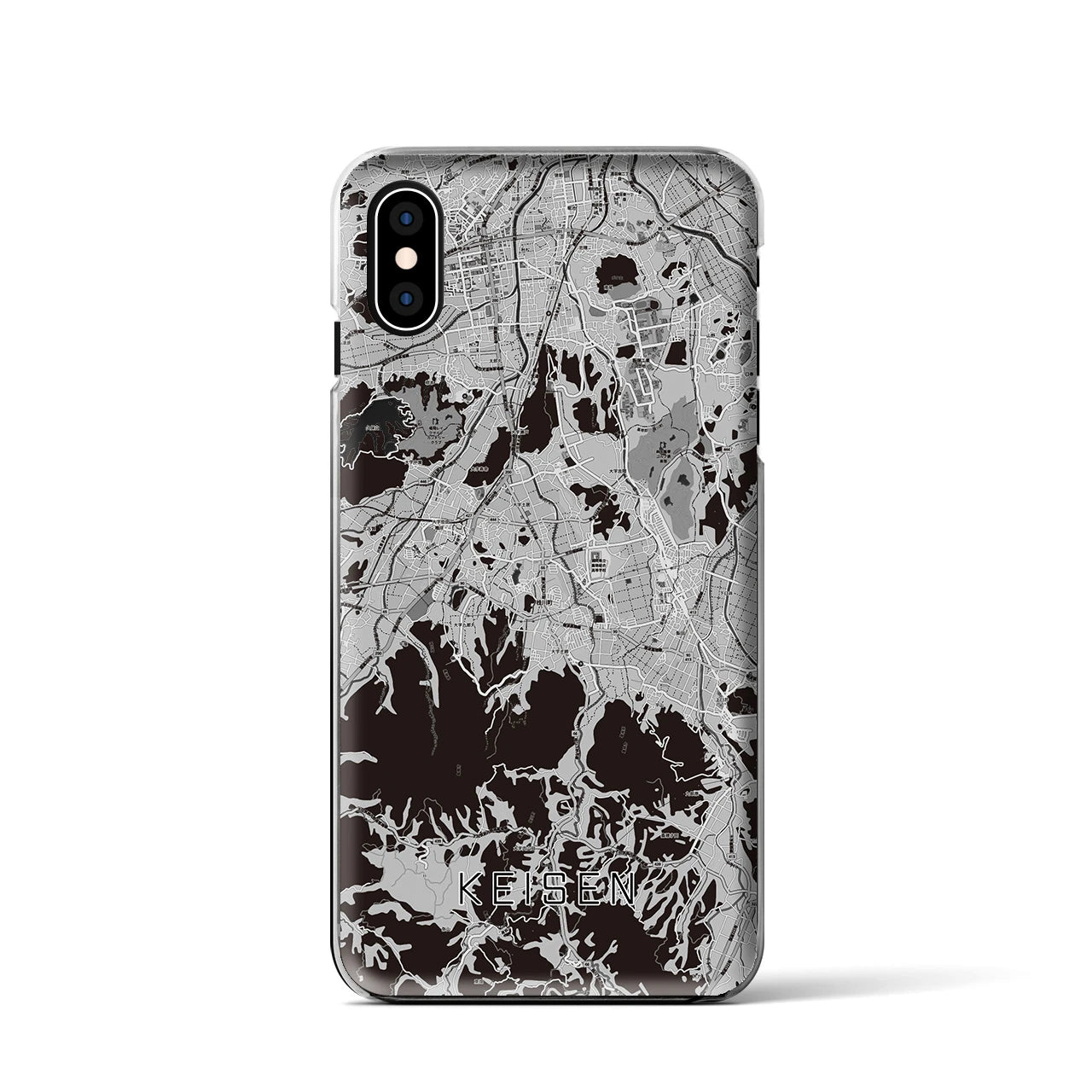 【桂川(福岡県)】地図柄iPhoneケース(クリアタイプ)