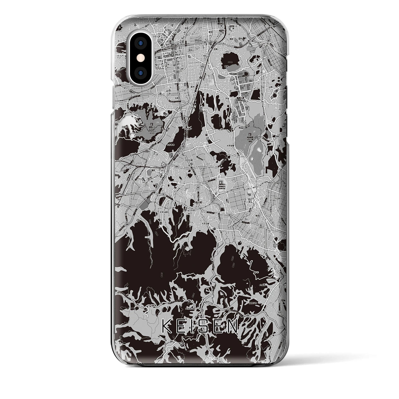 【桂川(福岡県)】地図柄iPhoneケース(クリアタイプ)