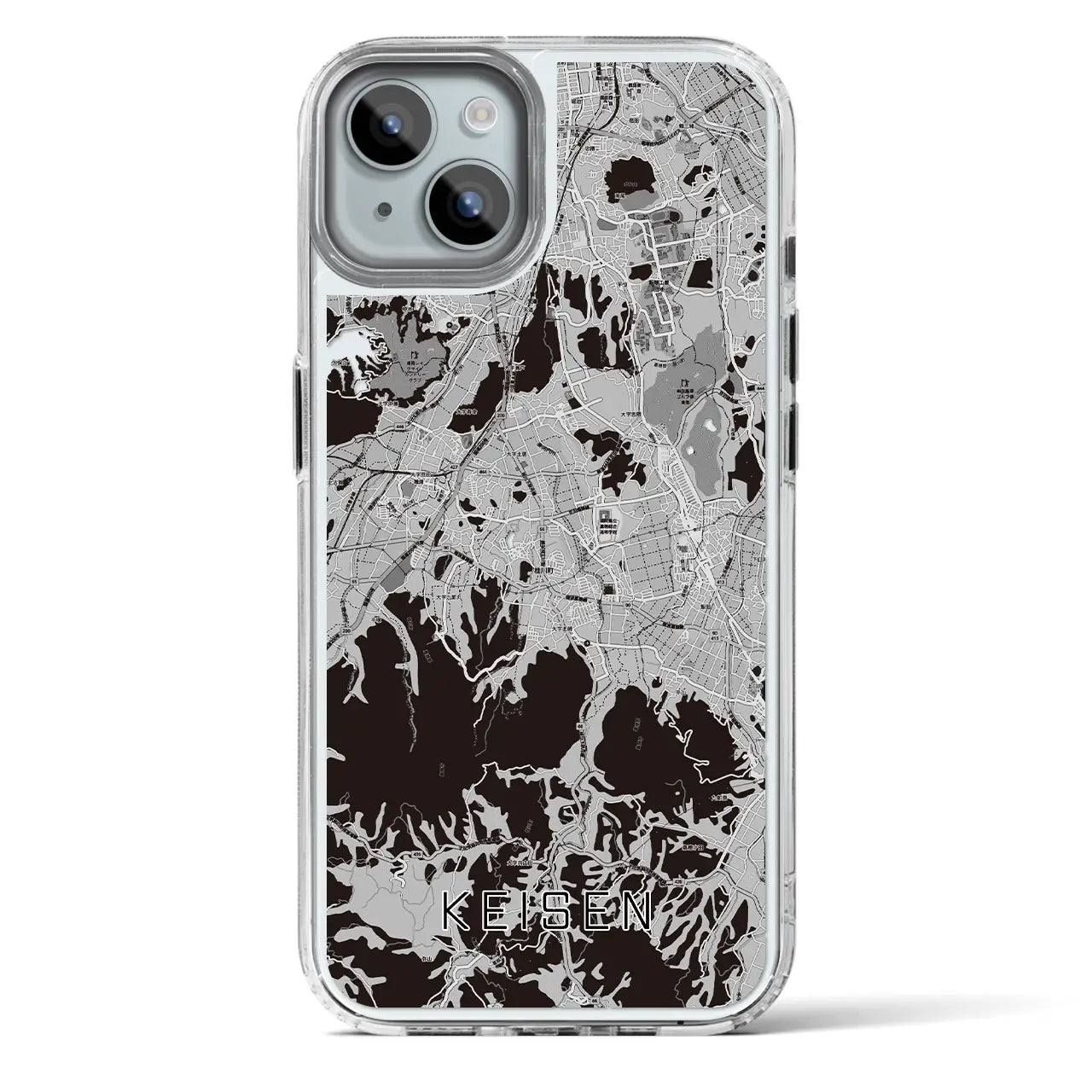 【桂川(福岡県)】地図柄iPhoneケース(MagSafeタイプ)