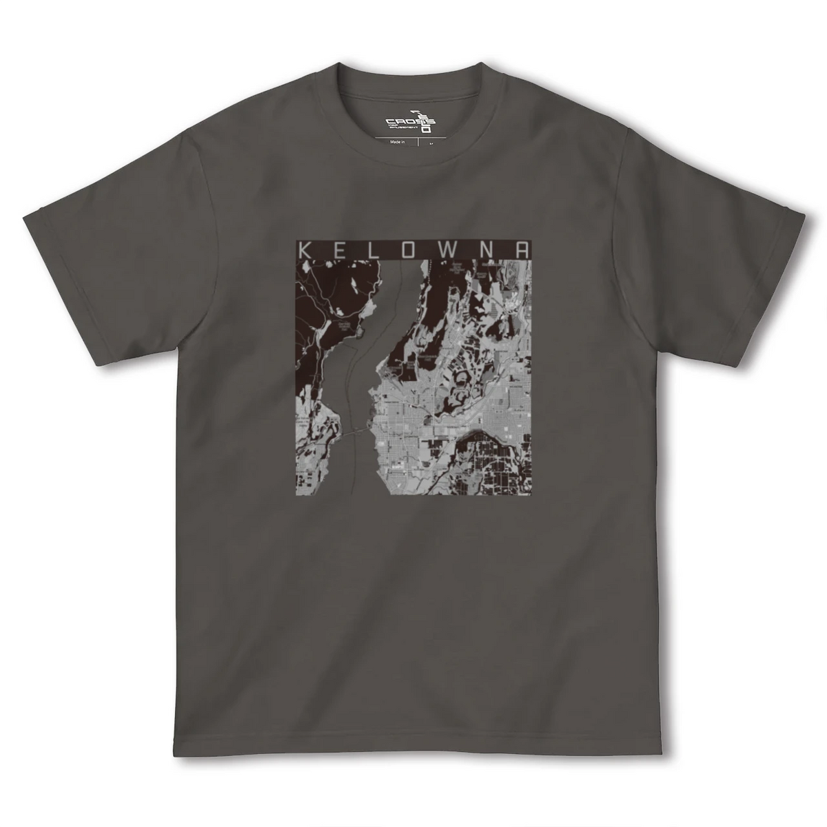【ケロウナ(カナダ)】地図柄ヘビーウェイトTシャツ