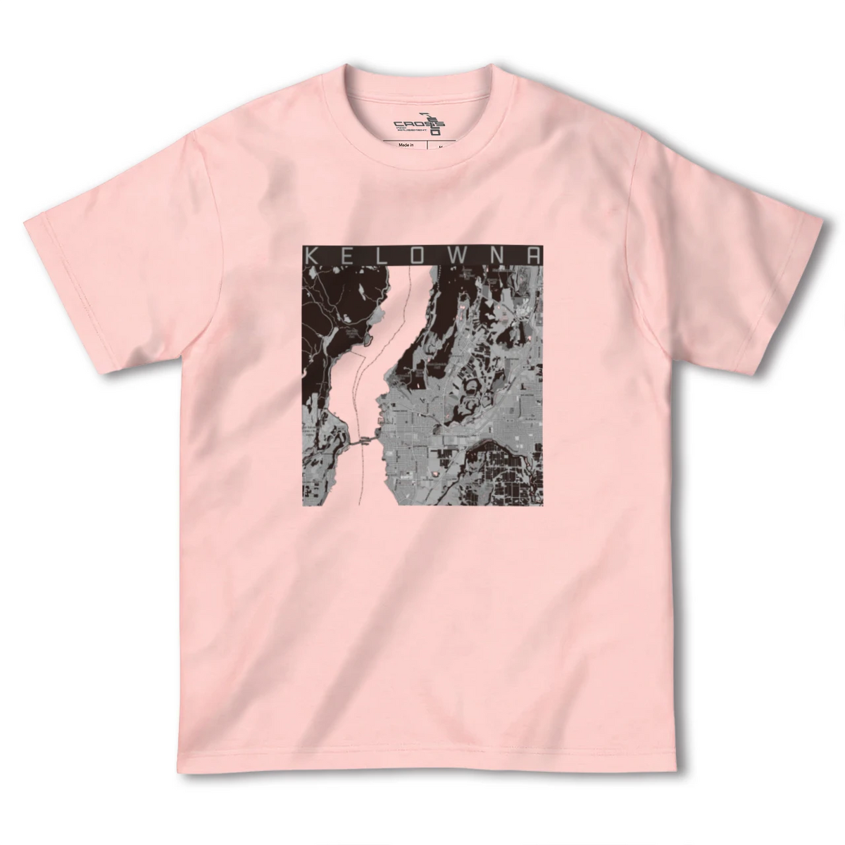 【ケロウナ(カナダ)】地図柄ヘビーウェイトTシャツ